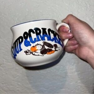 Vintage Soup and Crackers Ceramic Mug/Bowl